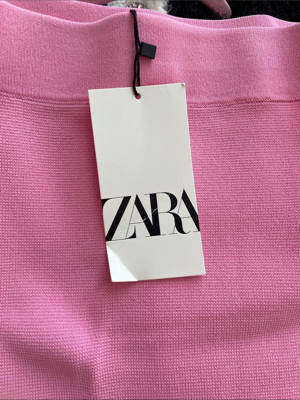 Zara Pink A-Line Mini Skirt with Silver Trim - Picture 4 of 4